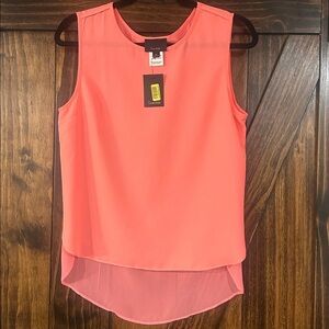Lumiere Coral Sleeveless Blouse